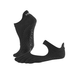 Toesox Unisex Adult Bellarina Toe Socks / Black